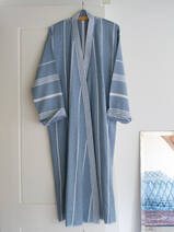 hammam bathrobe size L, jeans blue