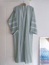 hammam bathrobe size L, grey-green