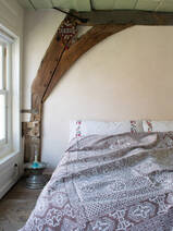 couvre-lit à motif floral Mozaik, marron