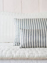 pillow 37x23 cm blue-gray beige striped