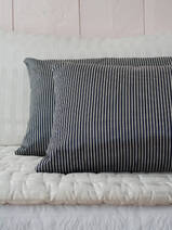 pillow 50x35 cm dark blue white striped