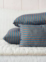 pillow 37x23 cm blue red striped