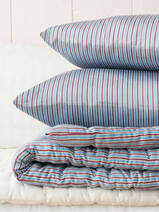 pillow 70x35 cm blue red striped