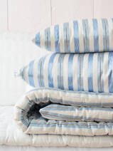 pillow 50x35 cm wide blue stripe