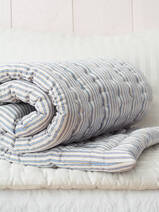 quilted mattress 150x50 cm blue brown striped
