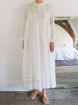 long dress  in off-white cotton