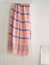 hammam towel dark peach/greek blue