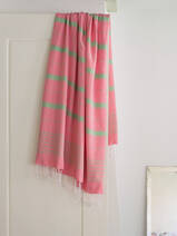 asciugamano hammam rosa confetto/pistacchio 170x100cm