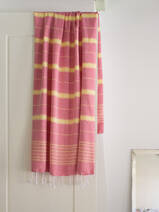 asciugamano hammam rosa tulipano/giallo 170x100cm