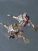 earrings Fairy tourmaline and moonstone