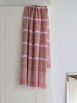 asciugamano hammam rame/rosa 170x100cm