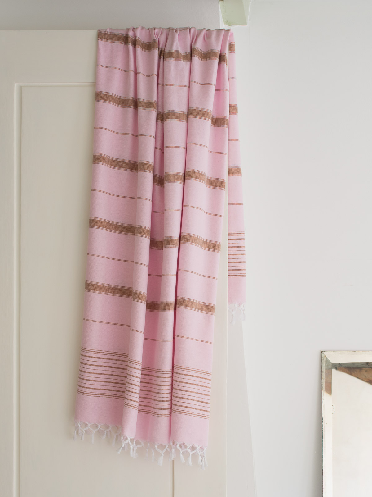 hammam towel pink/brown 170x100cm