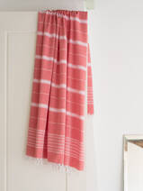 asciugamano hammam stone rosso/rosa 170x100cm