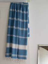 hammam towel checkered ocean blue/white