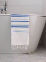 asciugamano hammam bianco/blu greco
