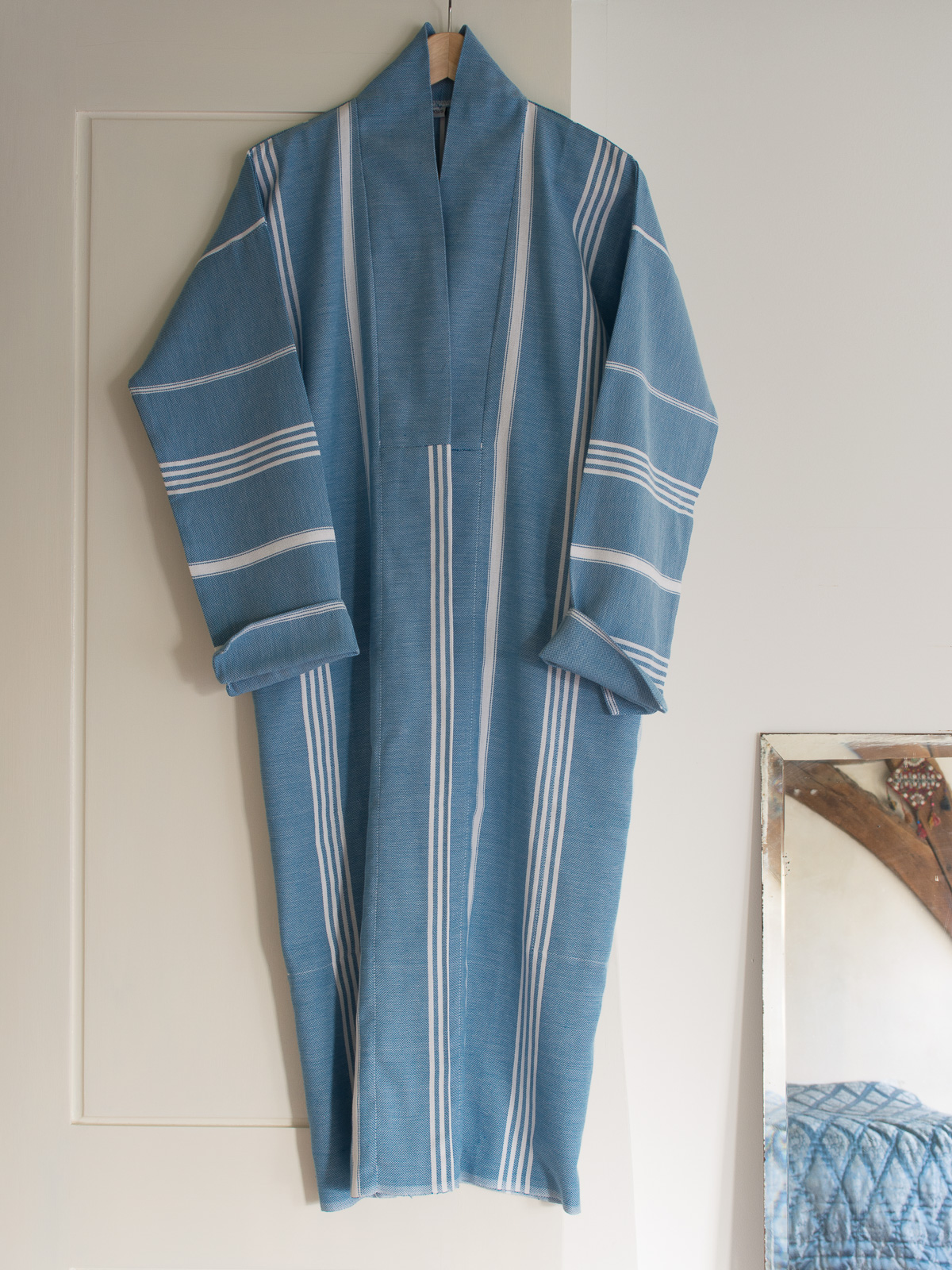 hammam bathrobe size XS/S, ocean blue