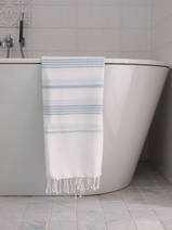hammam towel white/sea green