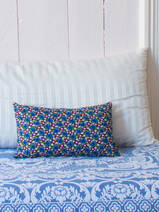 cushion 37x23 cm Blue hibiscus