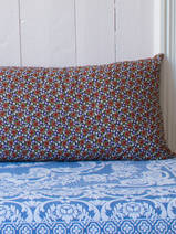 cushion 100x50 cm Brown hybiscus