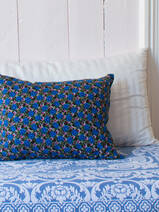 cushion 50x35 cm blue roses
