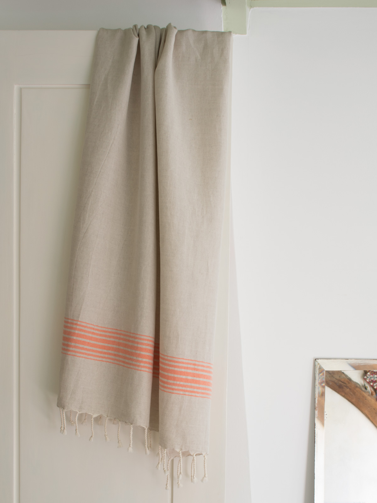linen hamam towel mandarin striped