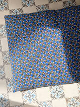 loungekussen 120x80 cm blauwe roosjes