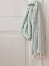 asciugamano hammam doppio strato grigio-verde