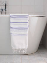 asciugamano hammam bianco/lilla
