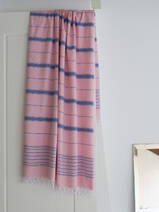 hammam towel powder pink/parliament blue 170x100cm