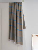 hammam towel olive green/ocean blue 170x100cm