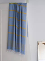 hammam towel blue/mustard yellow 170x100cm