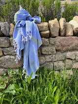 hammam towel XL lavender/moss green 220x160cm