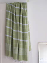 hammam towel XL moss/light blue 220x160cm