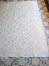 tapis mohair blanc