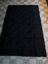 tapis mohair noir