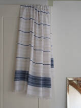 hammam towel white/marine blue