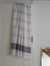 hammam towel white/dark grey