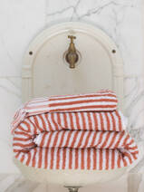striped towel copper 170x90 cm