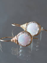 earrings Wire opal