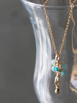 necklace Jasmine turquoise and amazonite