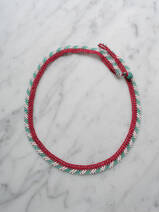 crocheted necklace Stripes