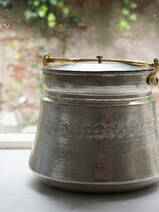 bucket with lid  made of tinned copper