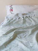 couvre-lit d'été vert sauge