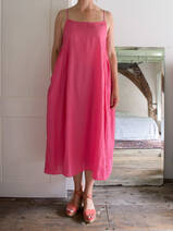 pink cotton slip dress