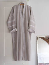 hammam bathrobe size XL, grey-beige