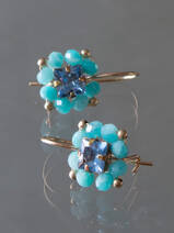 earrings Victoria light blue crystal, apatite