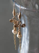 earrings Spiral pearl