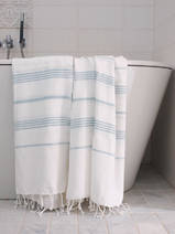 hammam towel white/seagreen