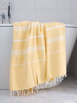 asciugamano hammam giallo/bianco