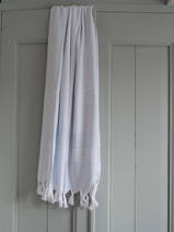 hammam towel with terry cloth, light blue